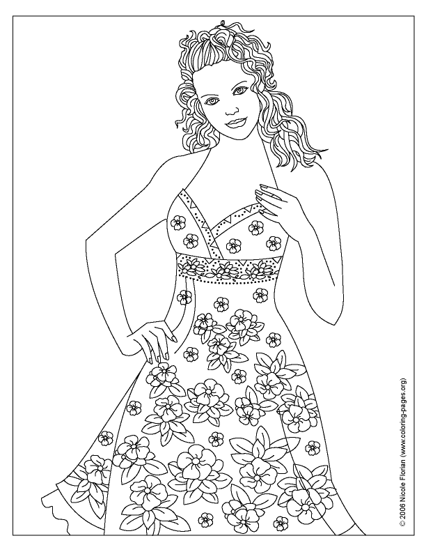 77+ Easy Coloring Page Fashion Princess Printable