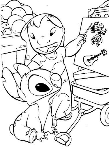 79+ The Best Stitch Aloha Coloring Pages Printable