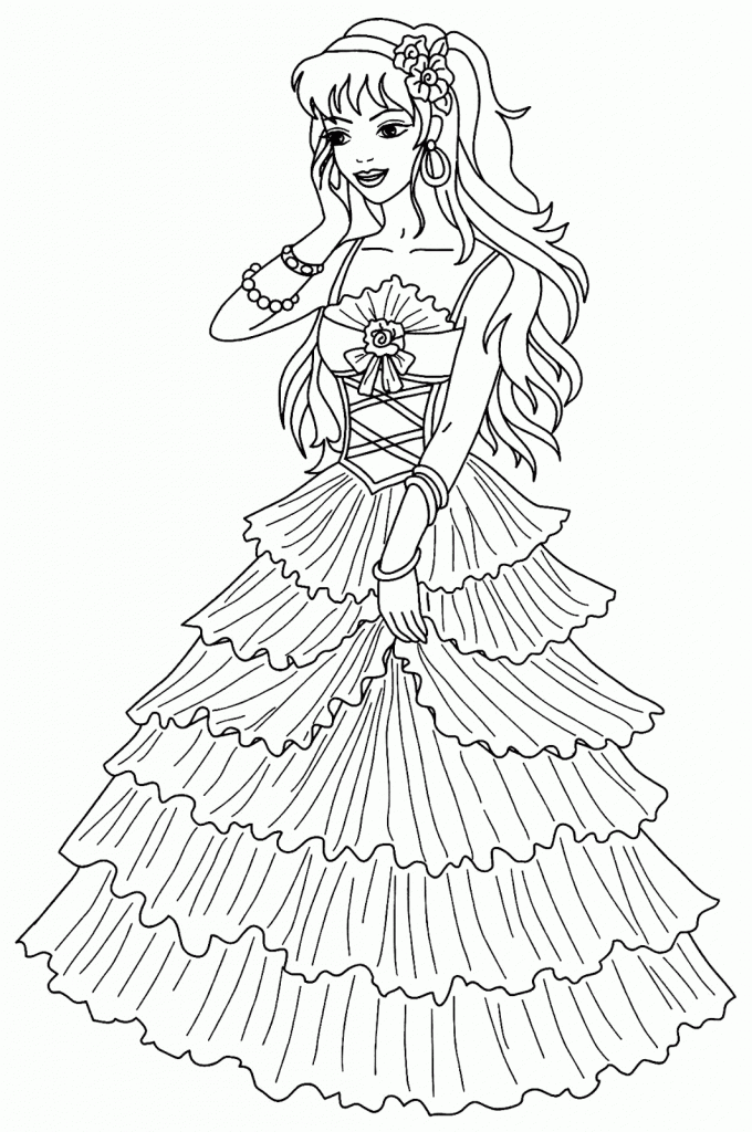 8+ Inspiring Coloring Page Fashion Princess Printable