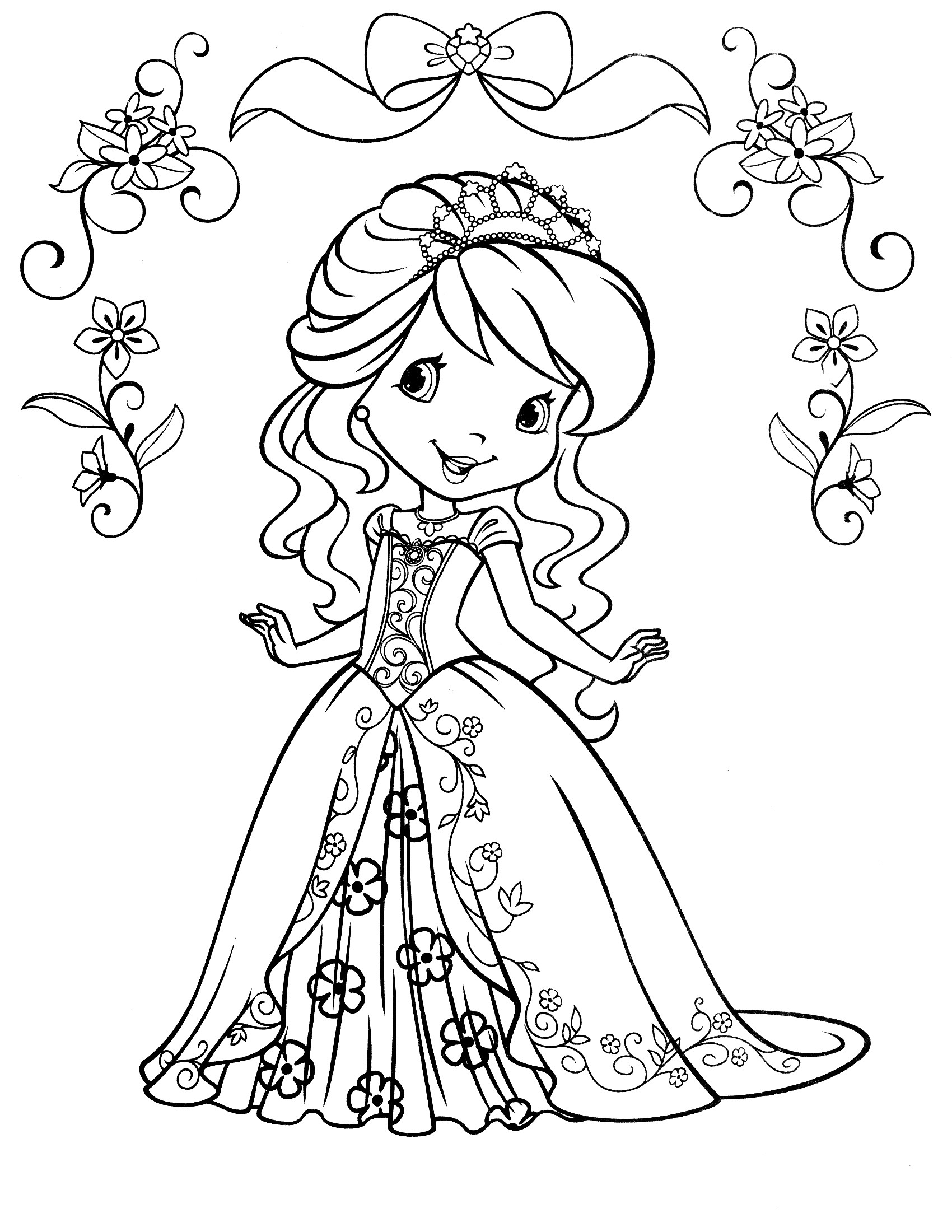 82+ Downloadable Coloring Page Fashion Princess Printable