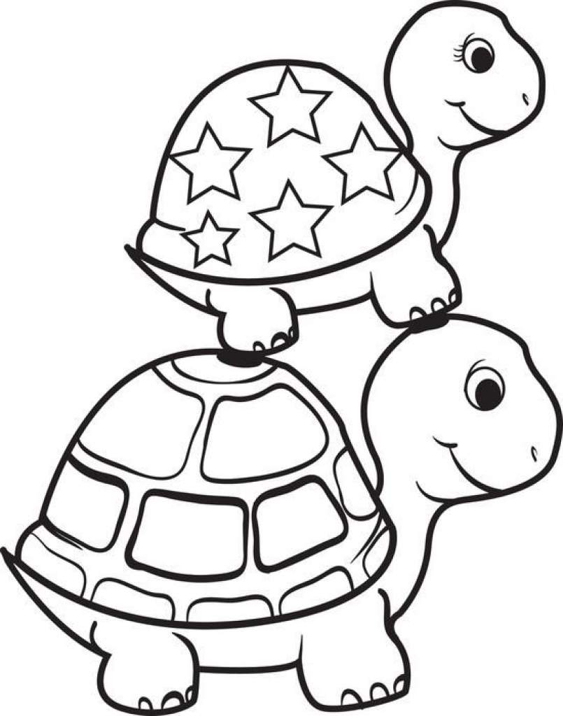 82+ Joyful Turtle Coloring Pages Printable