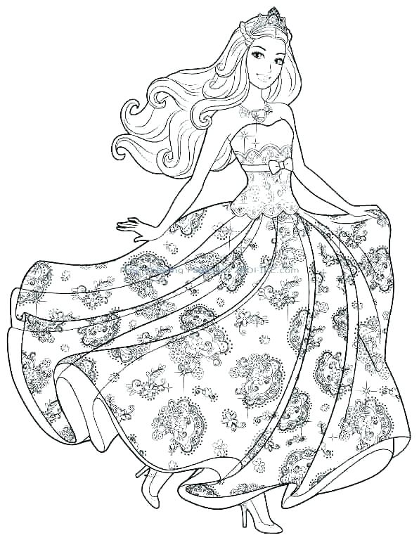 82+ Unique Coloring Page Fashion Princess Printable