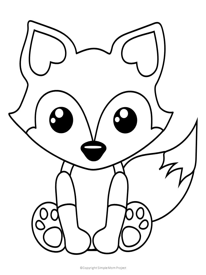 35+ Happy Fox Coloring Pages Unique