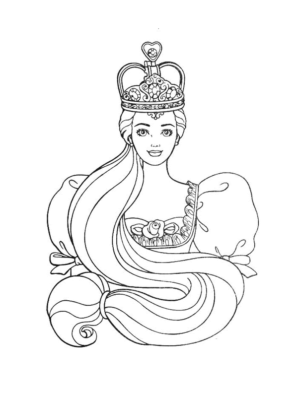 easy barbie rapunzel coloring pages printable jpg