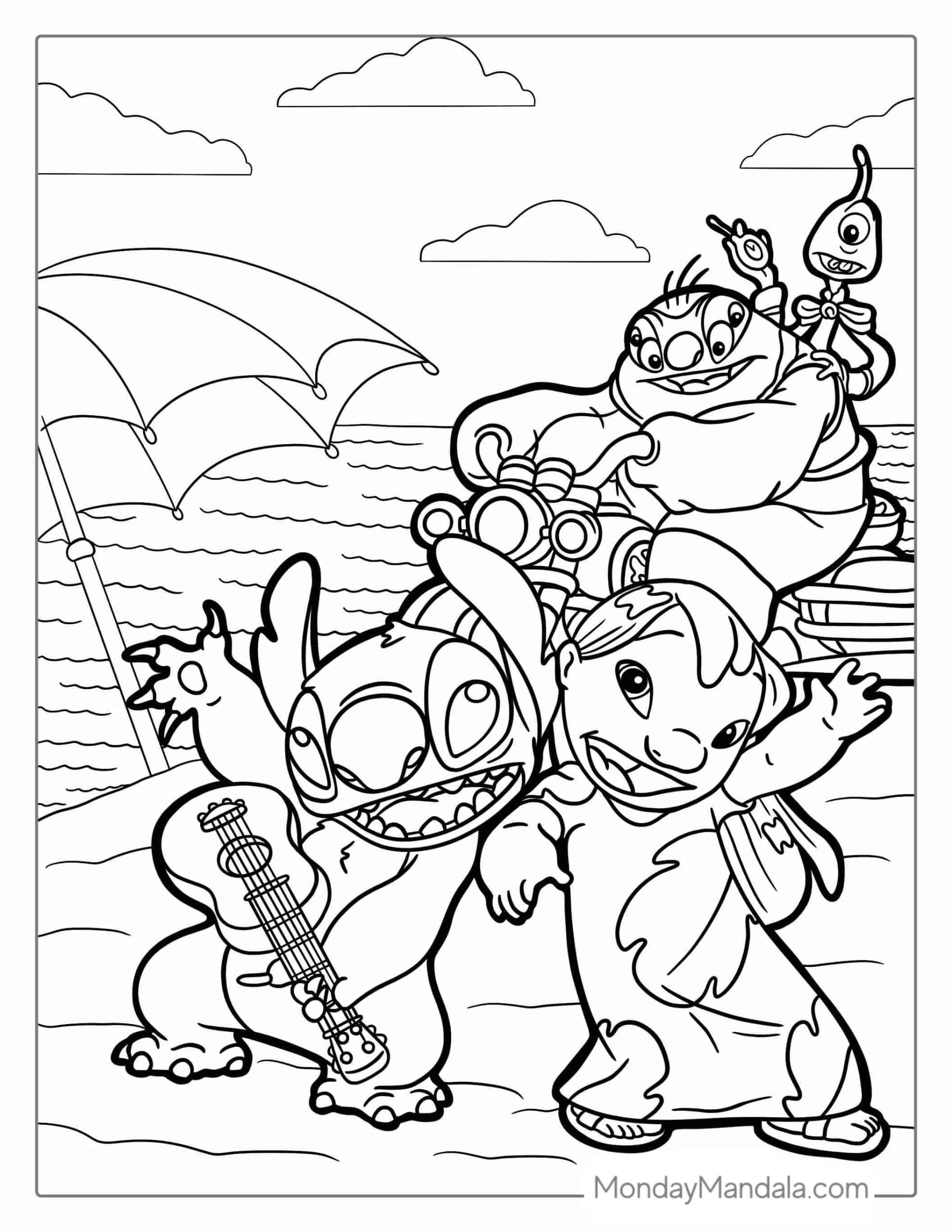 trendy stitch coloring pages printable jpg