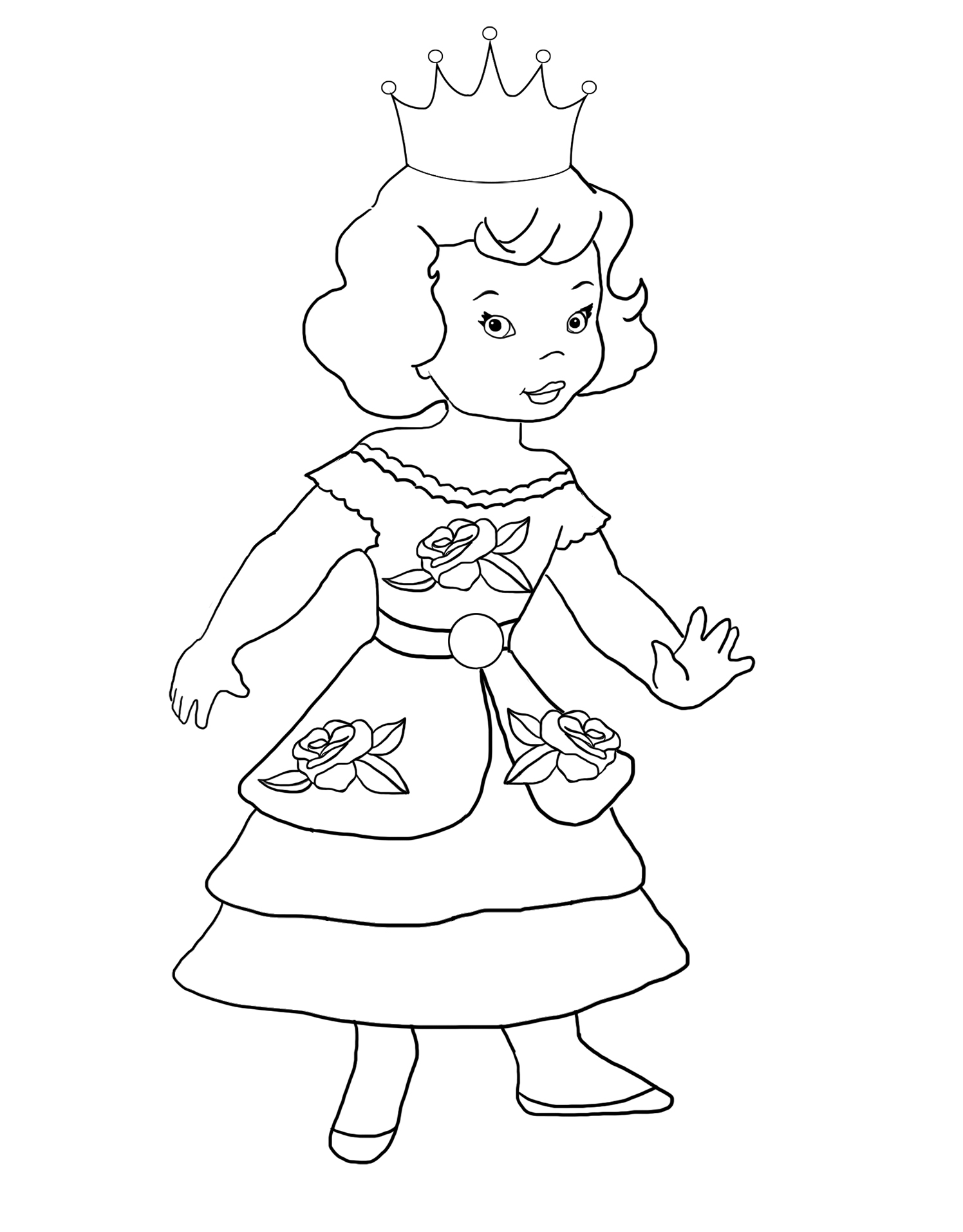 90+ Cute Coloring Page Fashion Princess Printable