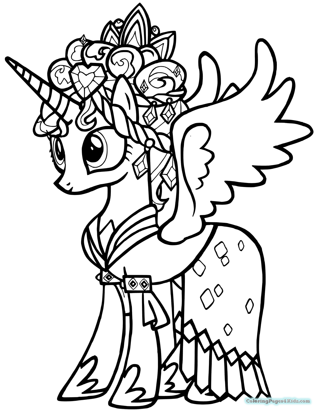 colorful pony coloring pages printable jpg