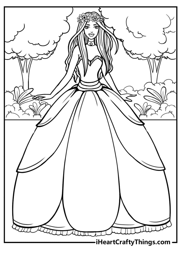 93+ Top Coloring Page Fashion Princess Printable