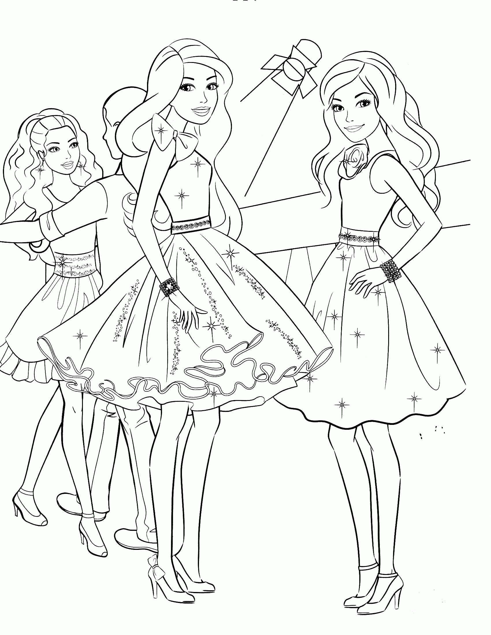 adorable coloring page fashion princess printable jpg