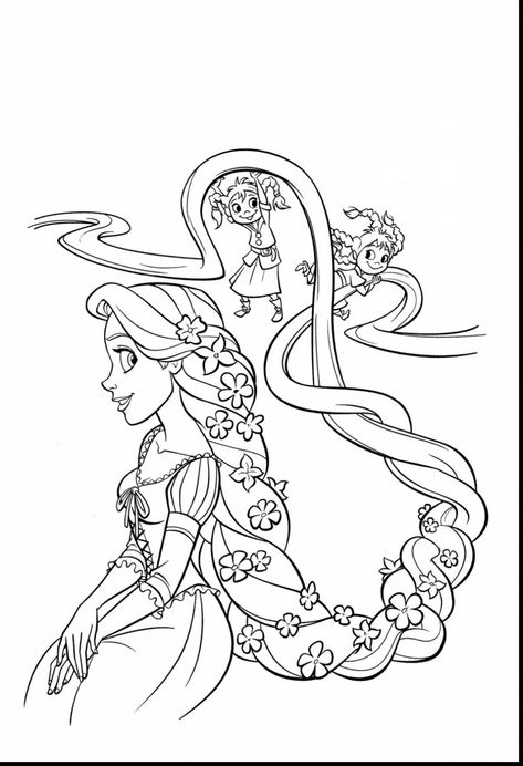 95+ Amazing Barbie Rapunzel Coloring Pages Printable