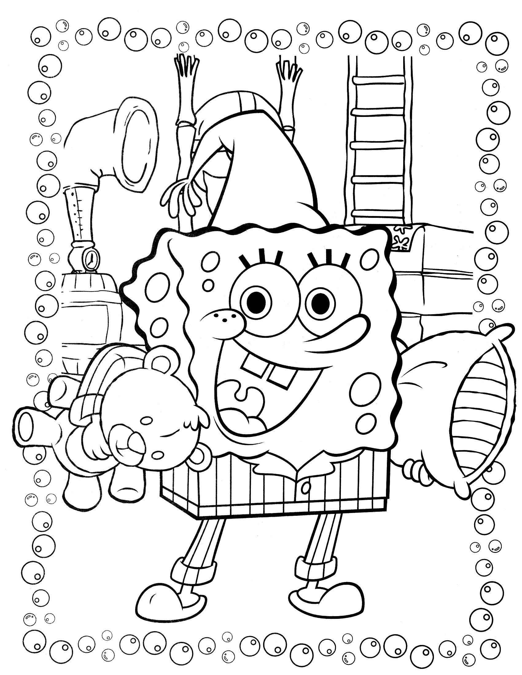 42+ Simple Spongebob Coloring Pages Aesthetic