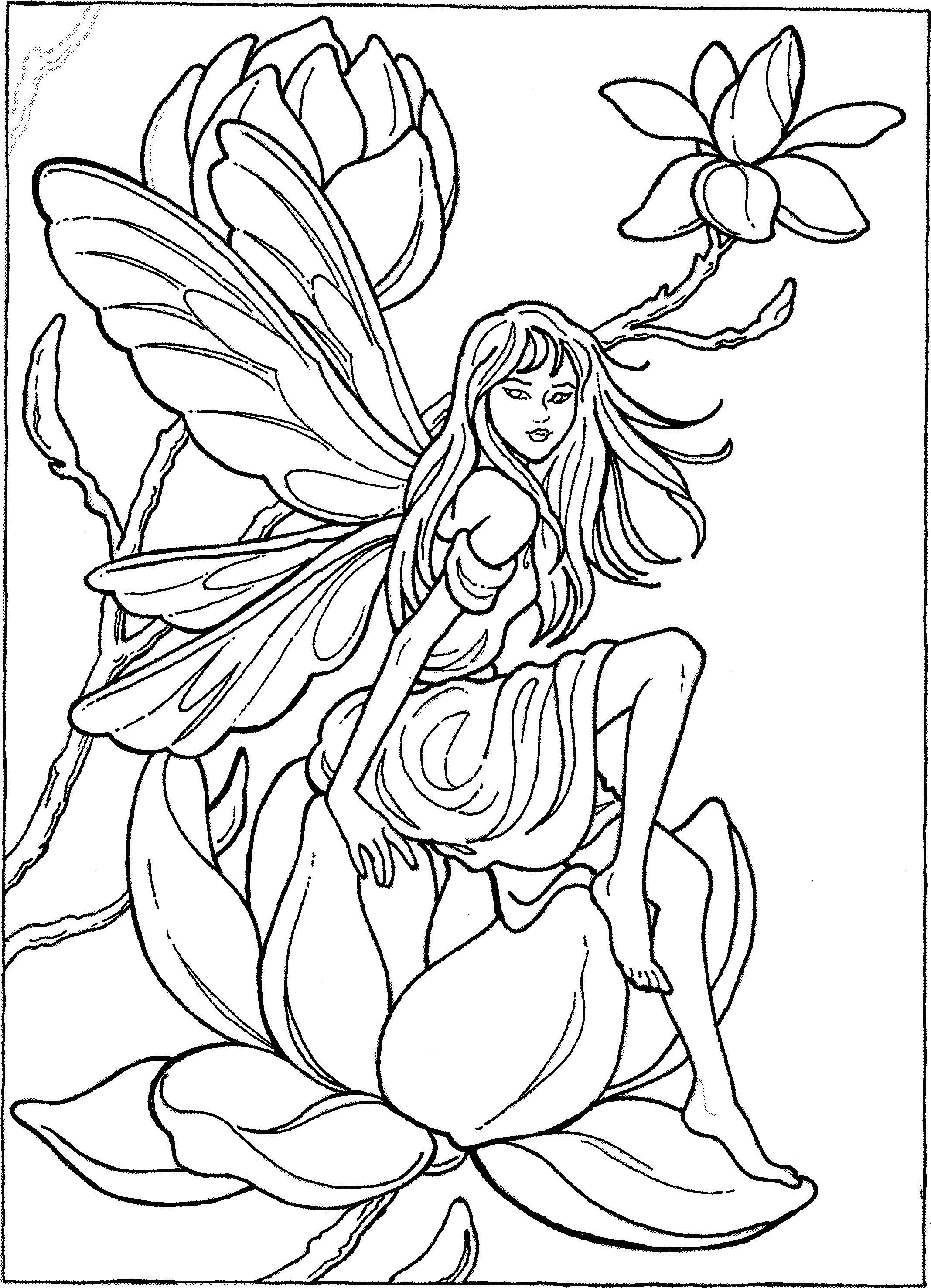 34+ Aesthetic Fairy Coloring Pages Inspirational