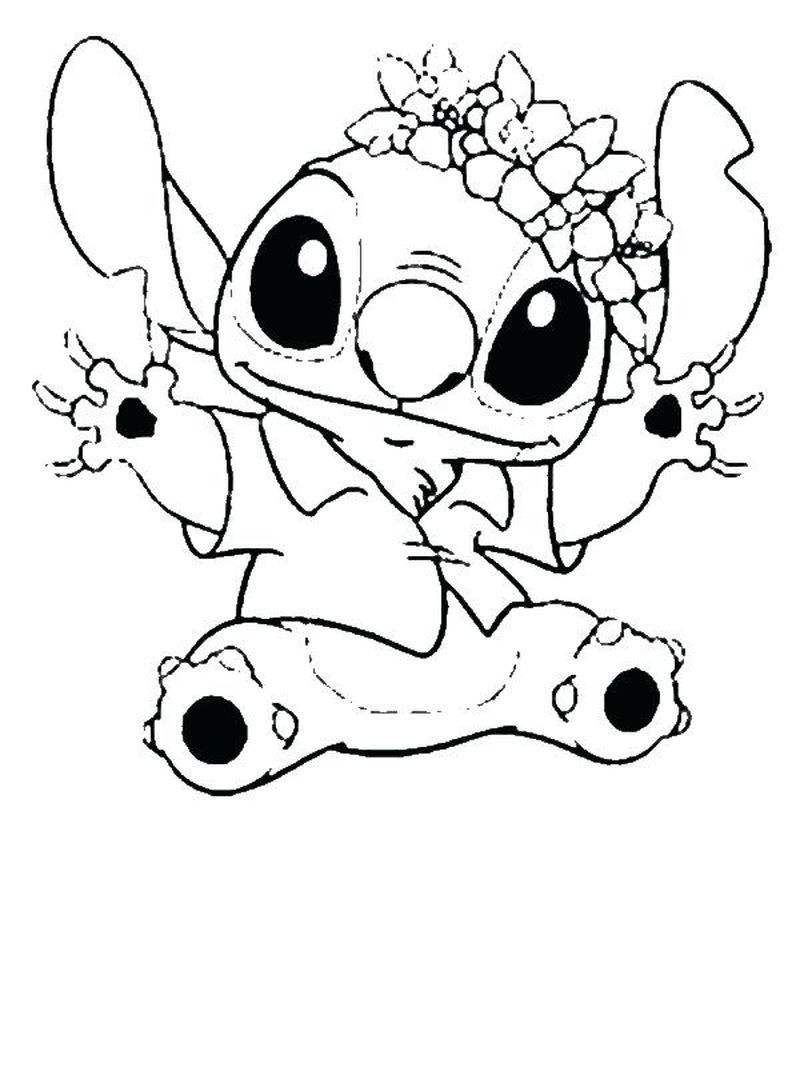 99+ Cheerful Stitch Coloring Pages Printable