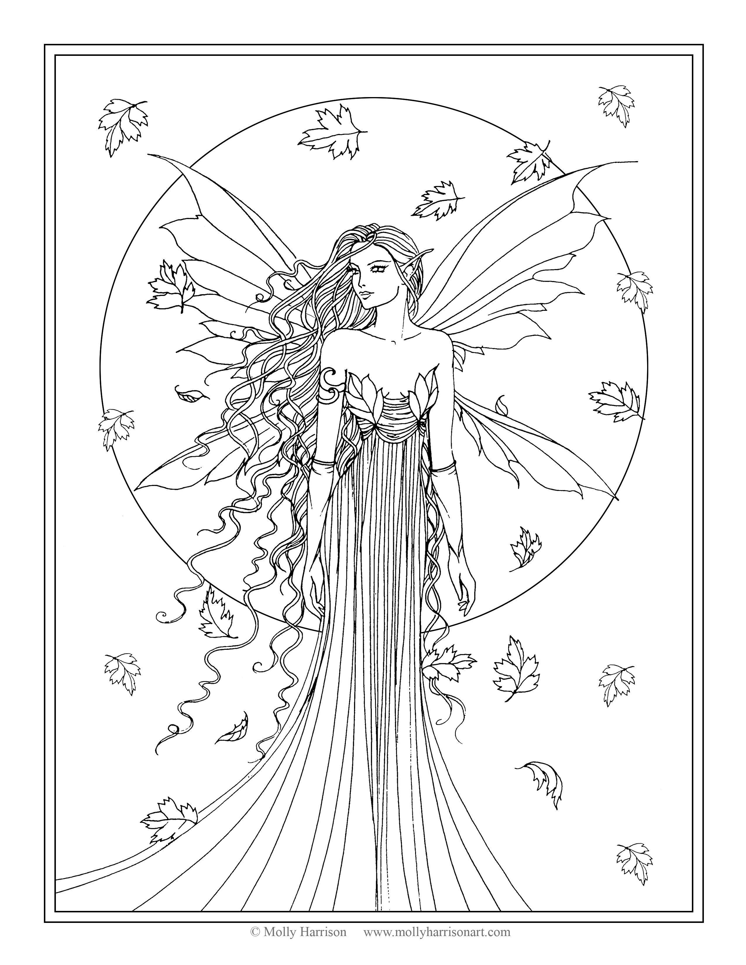 38+ Relaxing Fairy Coloring Pages Unique