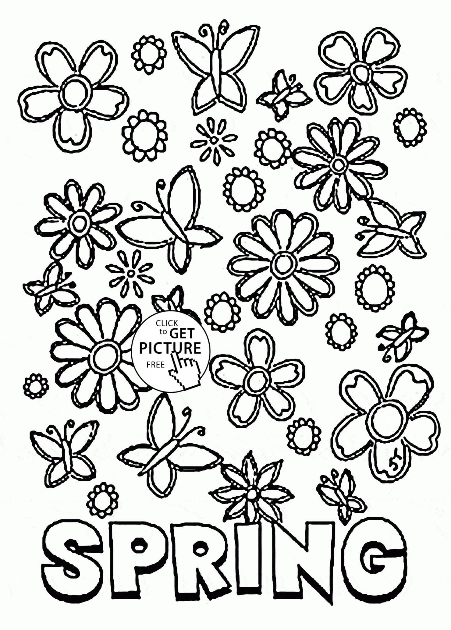 32+ Funtastic Spring Coloring Pages Download FREE