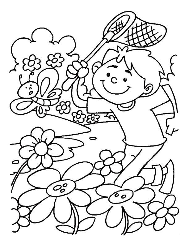 30+ Entertaining Spring Coloring Pages Easy Kids