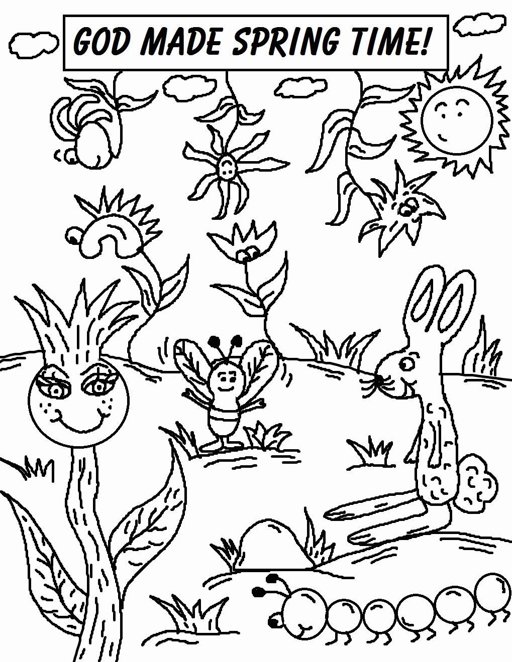 43+ Trendy Spring Coloring Pages for Kids