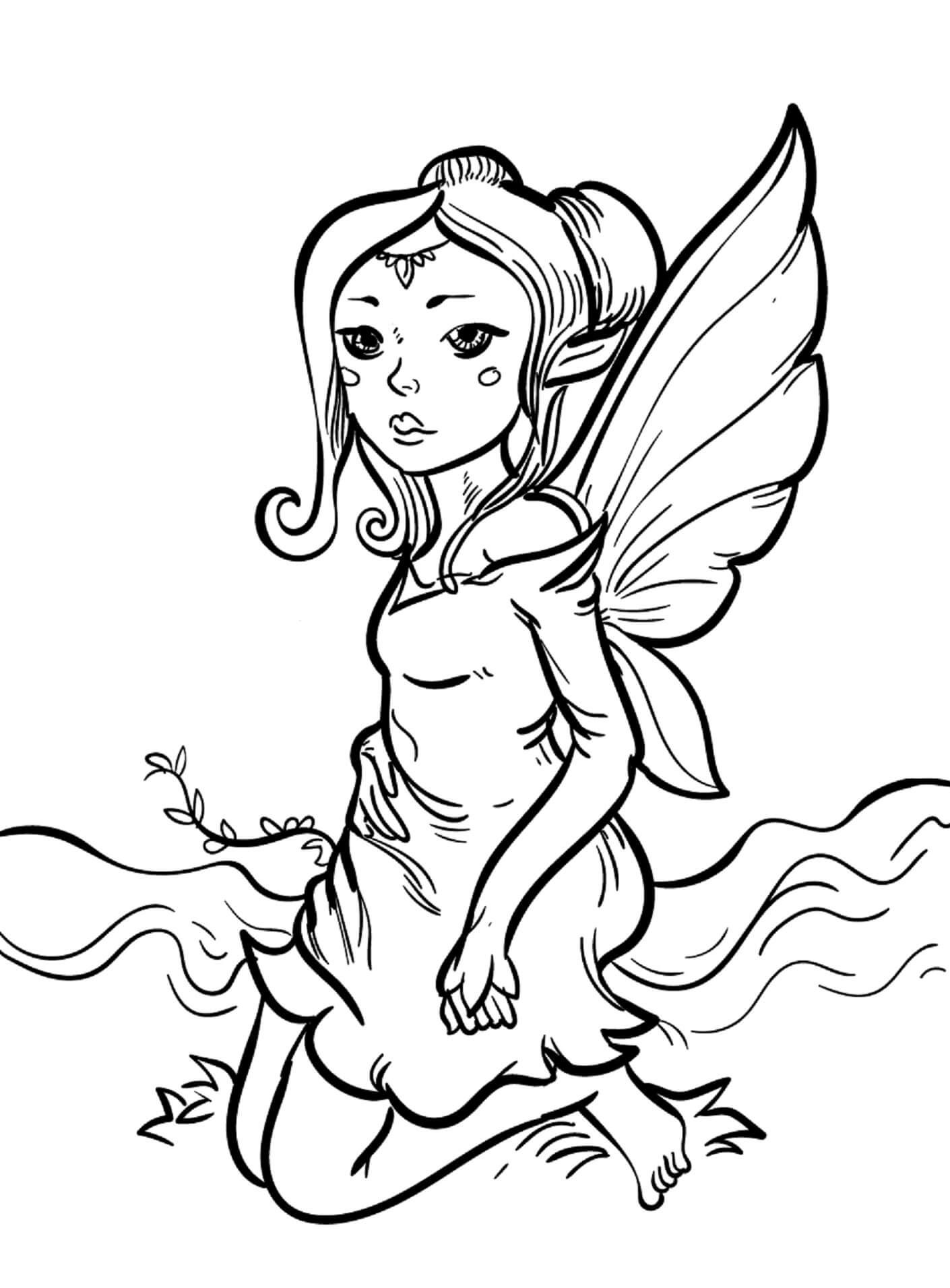 48+ Free Fairy Coloring Pages Free Printable