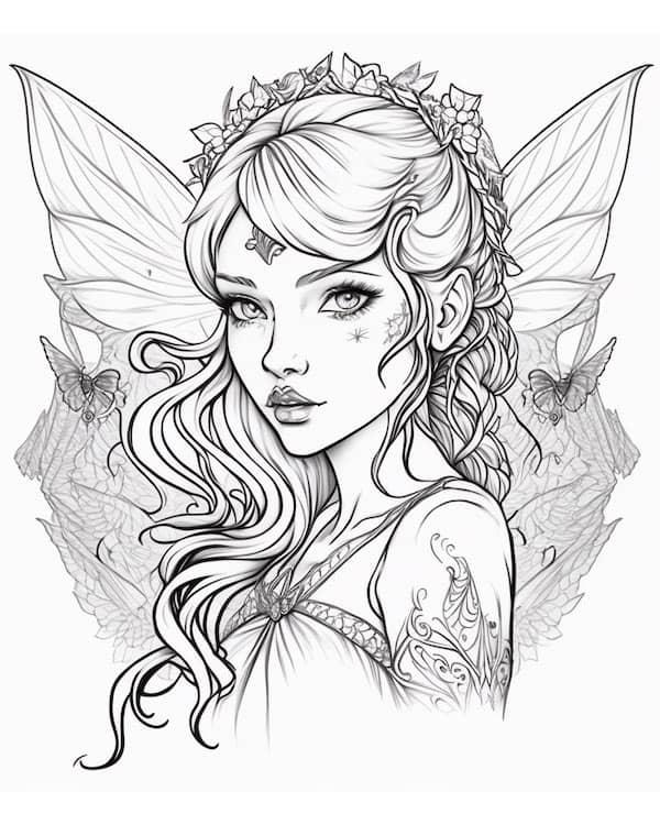 35+ Detailed Fairy Coloring Pages and Drawing