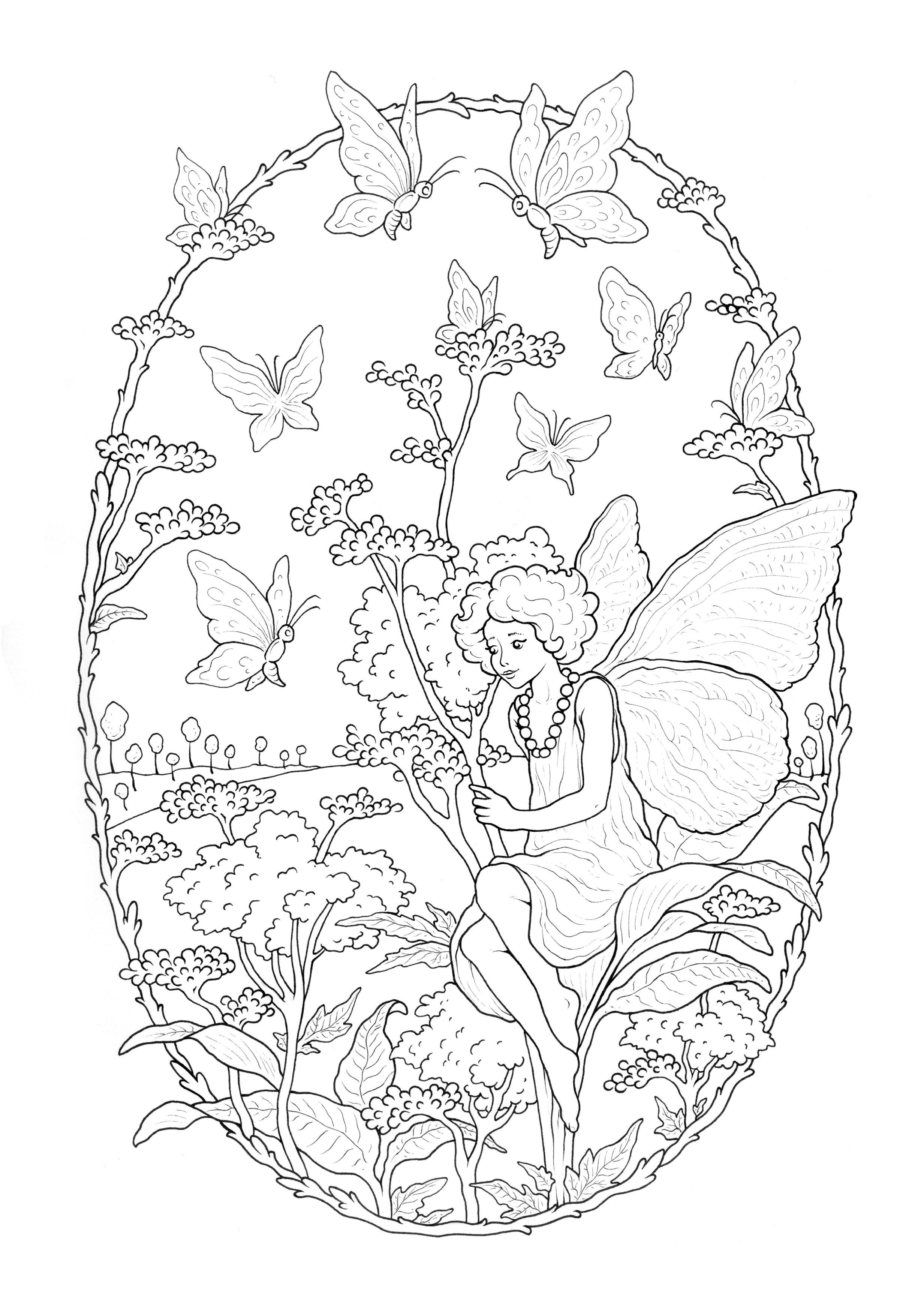 39+ Simple Fairy Coloring Pages and Drawing