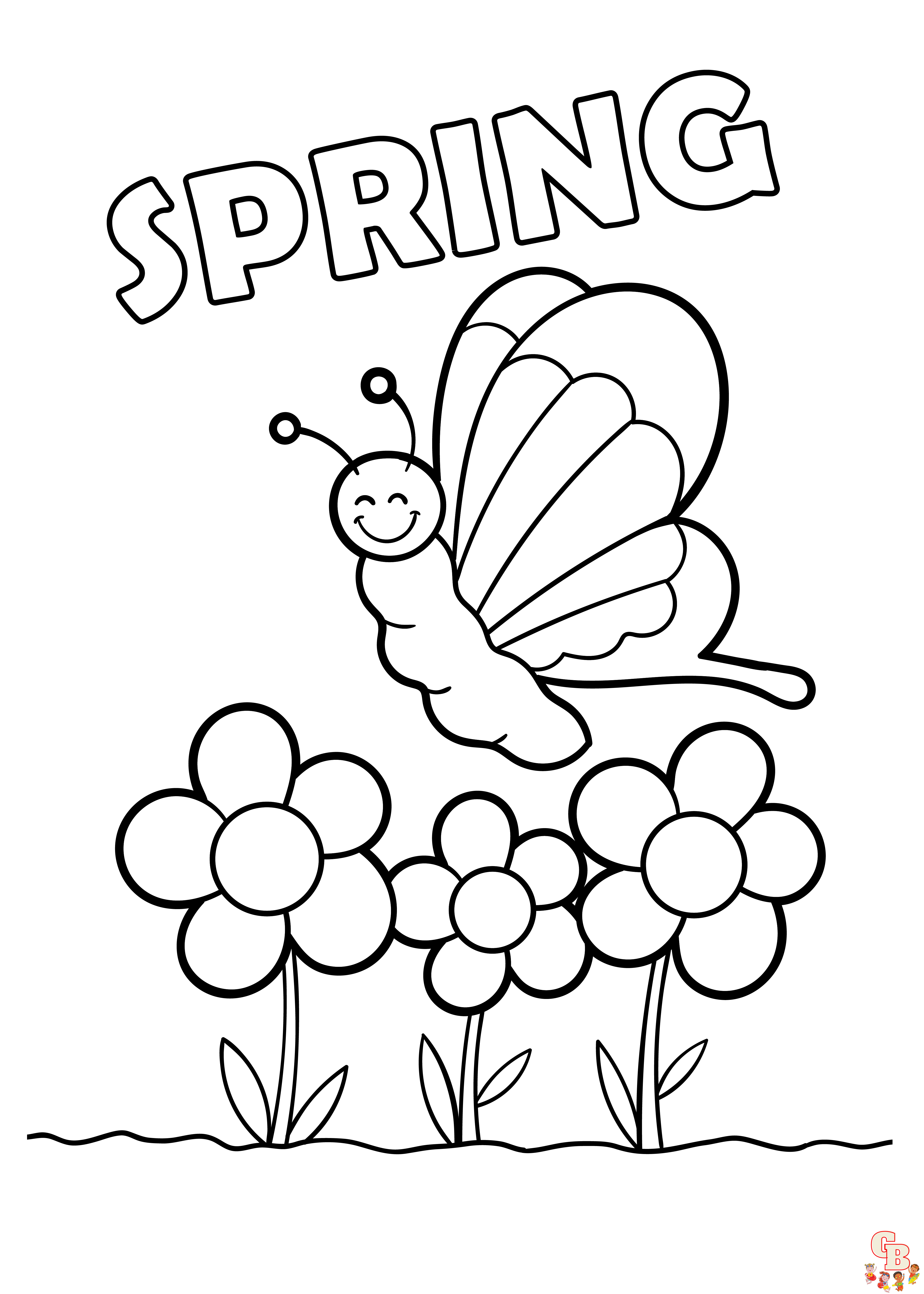 50+ Fun Spring Coloring Pages Printable Sheets