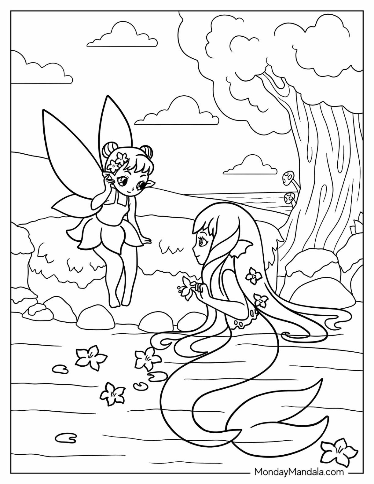 42+ Adorable Fairy Coloring Pages and Drawing