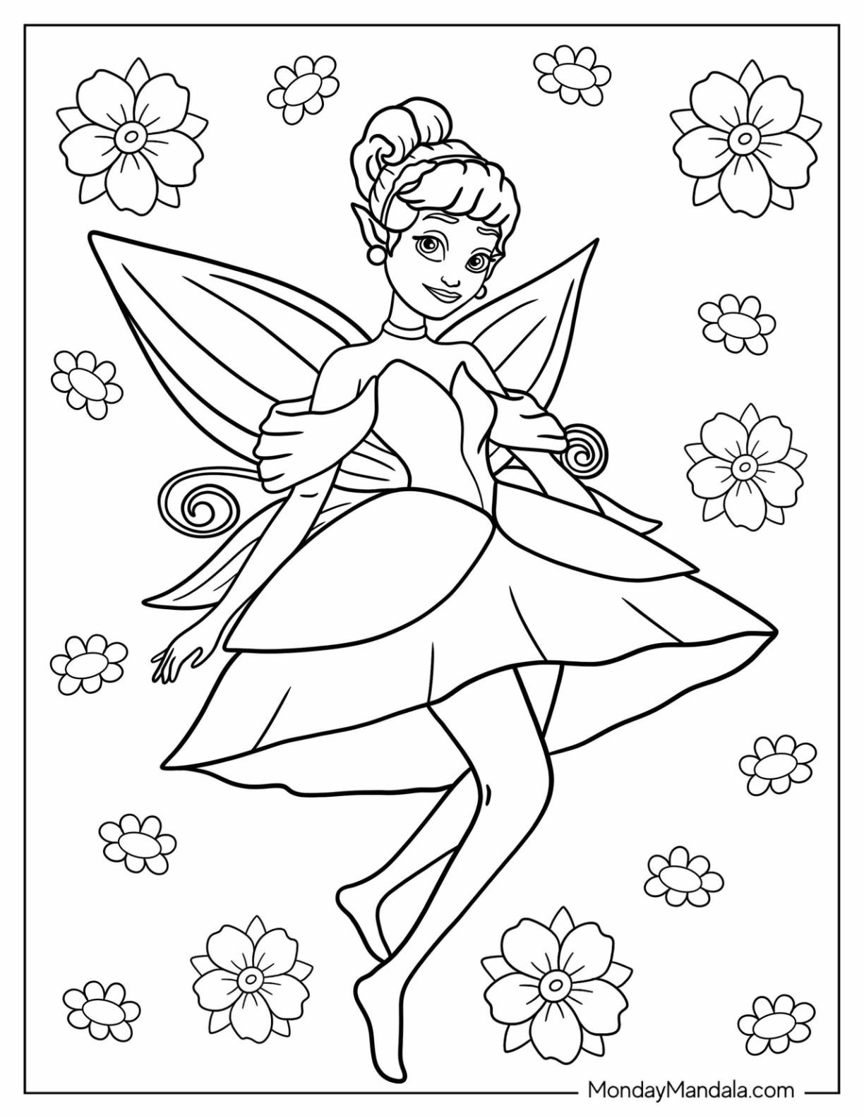 49+ The Best Fairy Coloring Pages Art