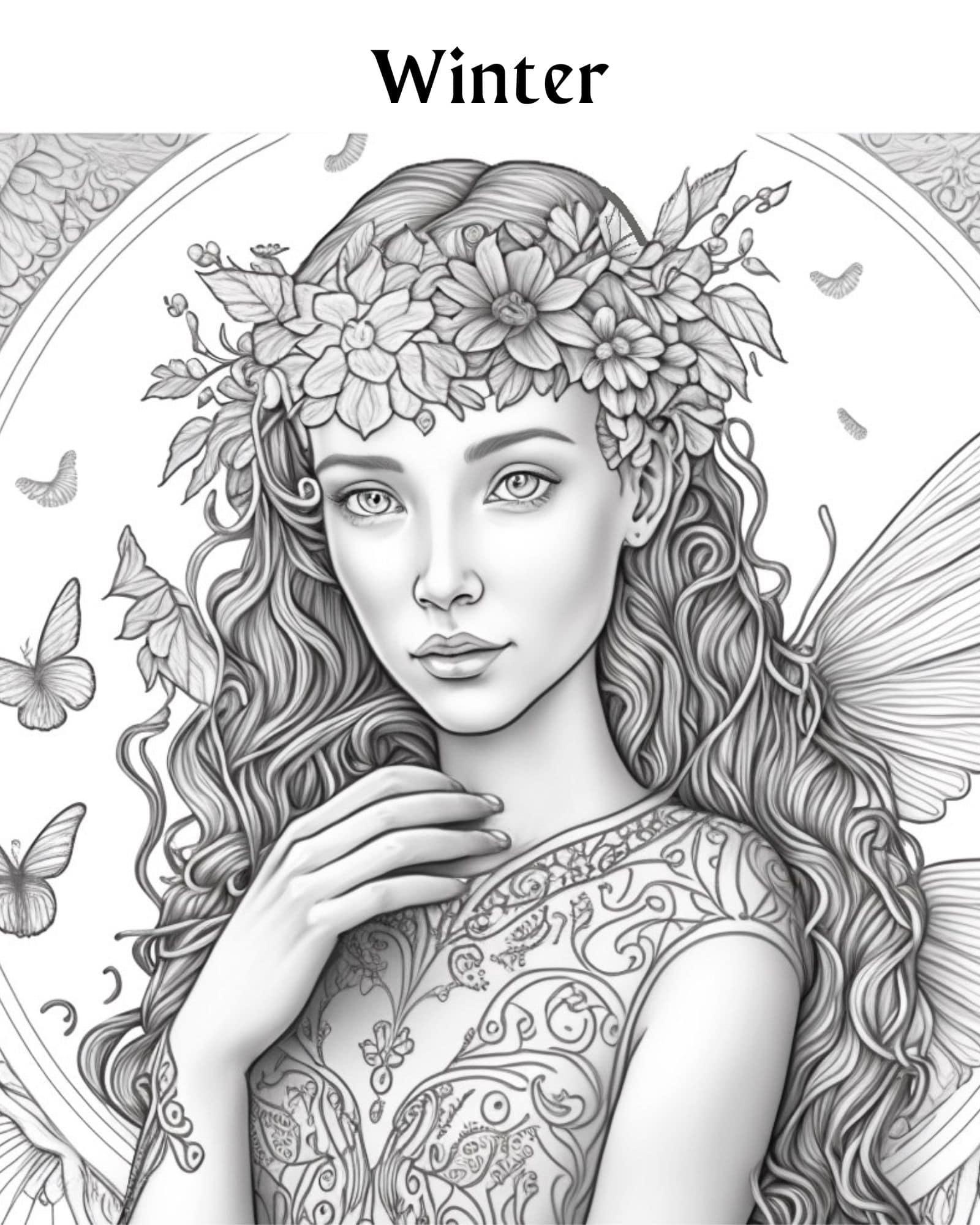 46+ Trendy Fairy Coloring Pages Ideas