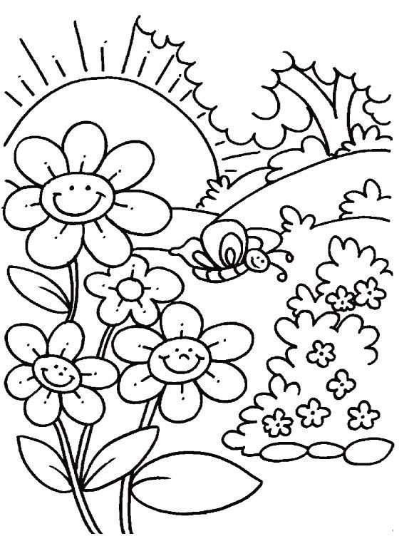 49+ Relaxing Spring Coloring Pages Easy