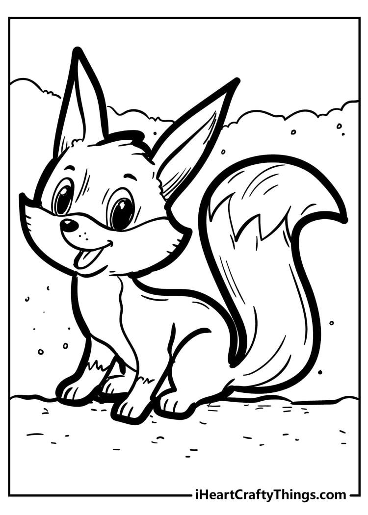 46+ Entertaining Fox Coloring Pages to Print