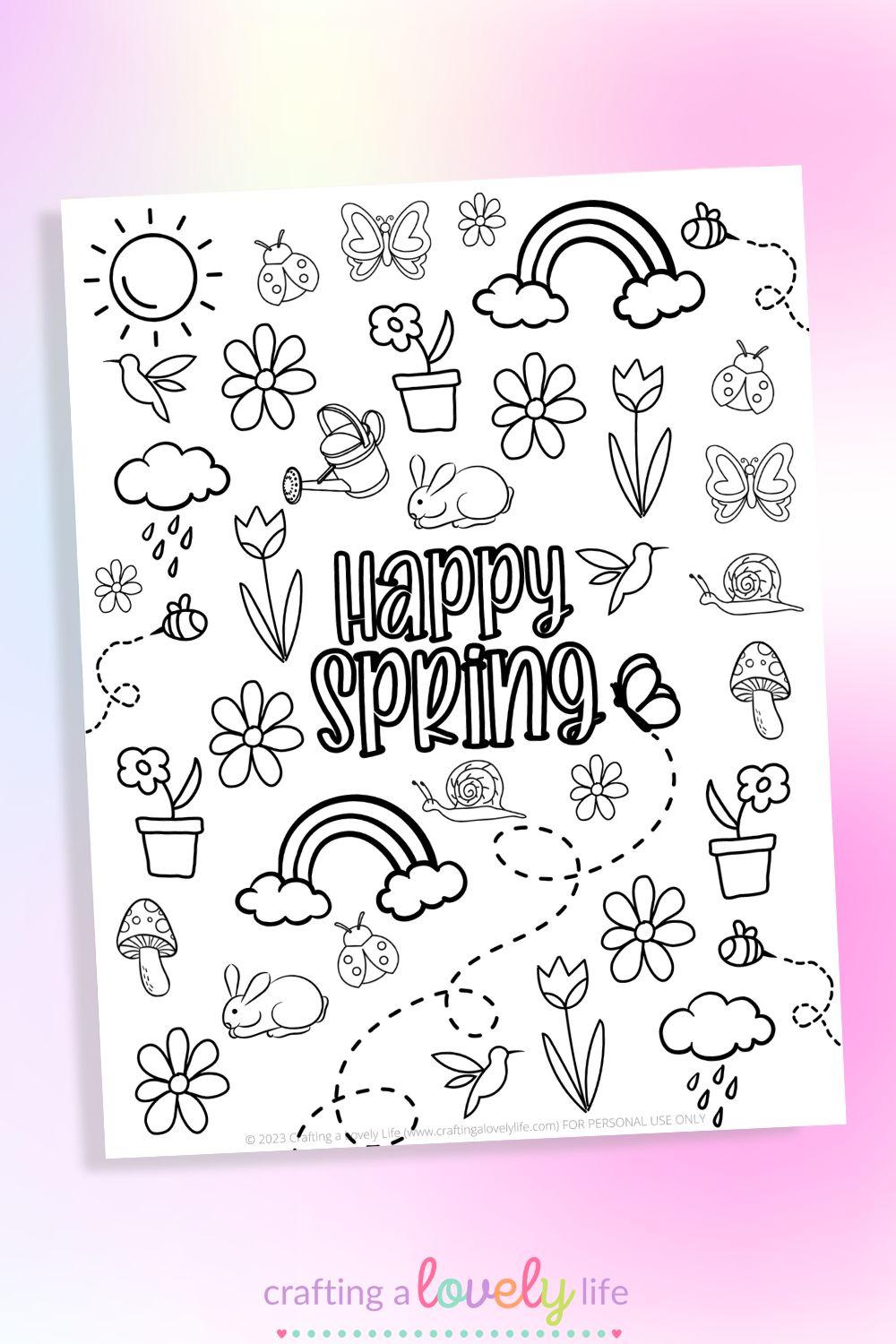 31+ New Spring Coloring Pages PDF Printable