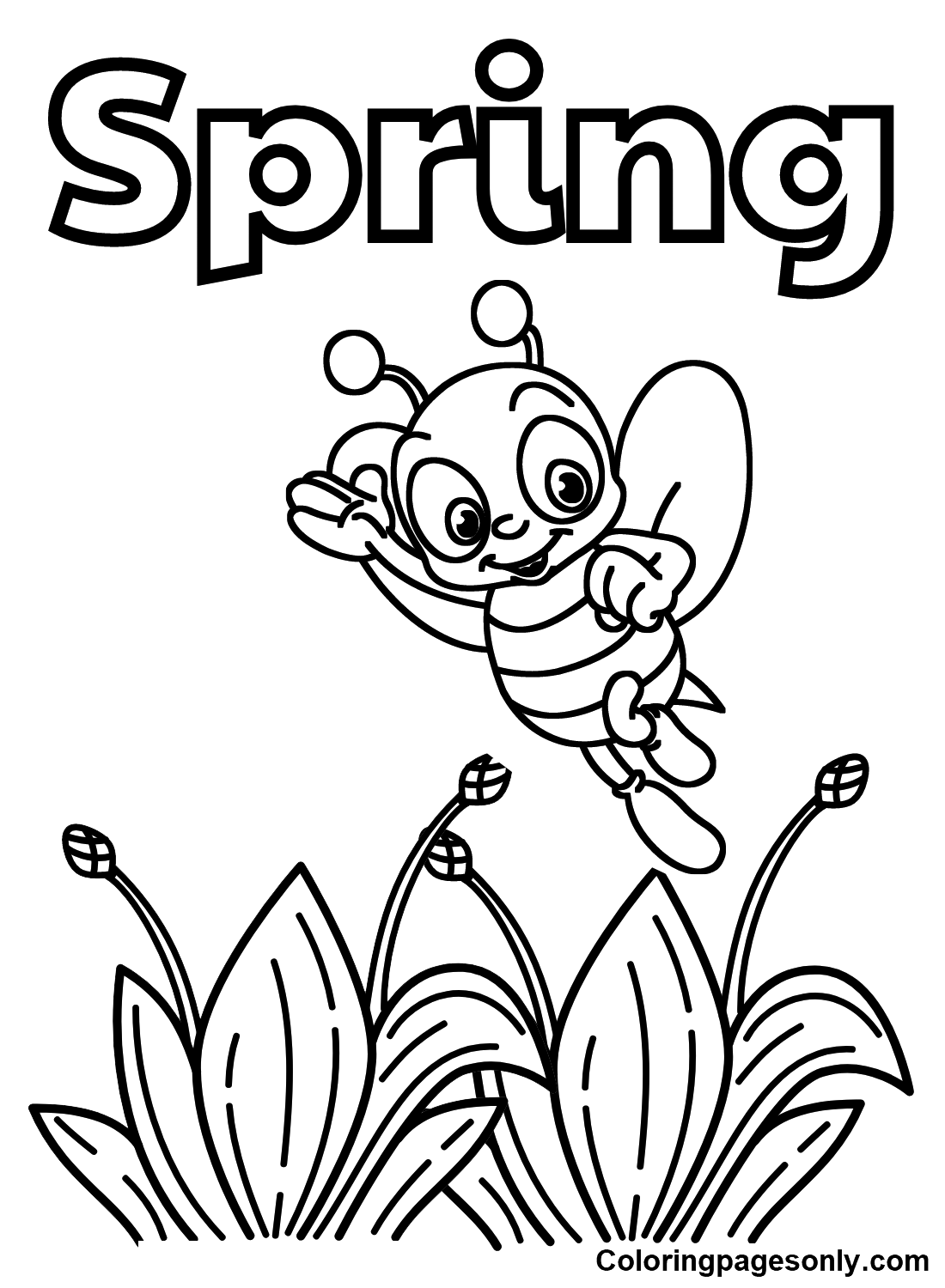 33+ Cute Spring Coloring Pages Cute