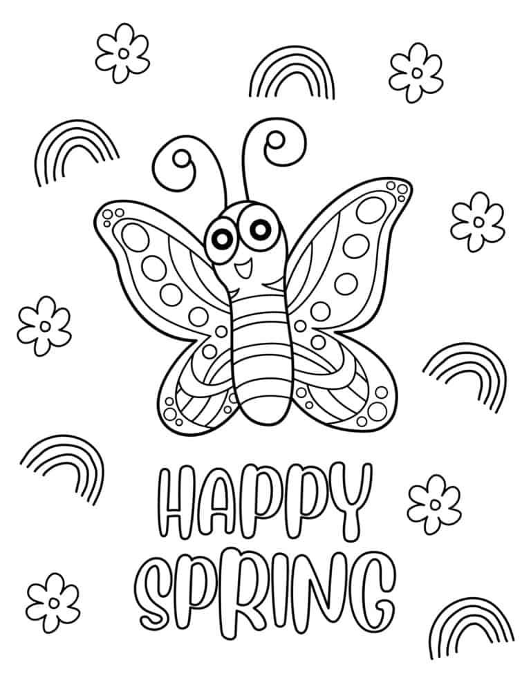 48+ Funtastic Spring Coloring Pages Realistic