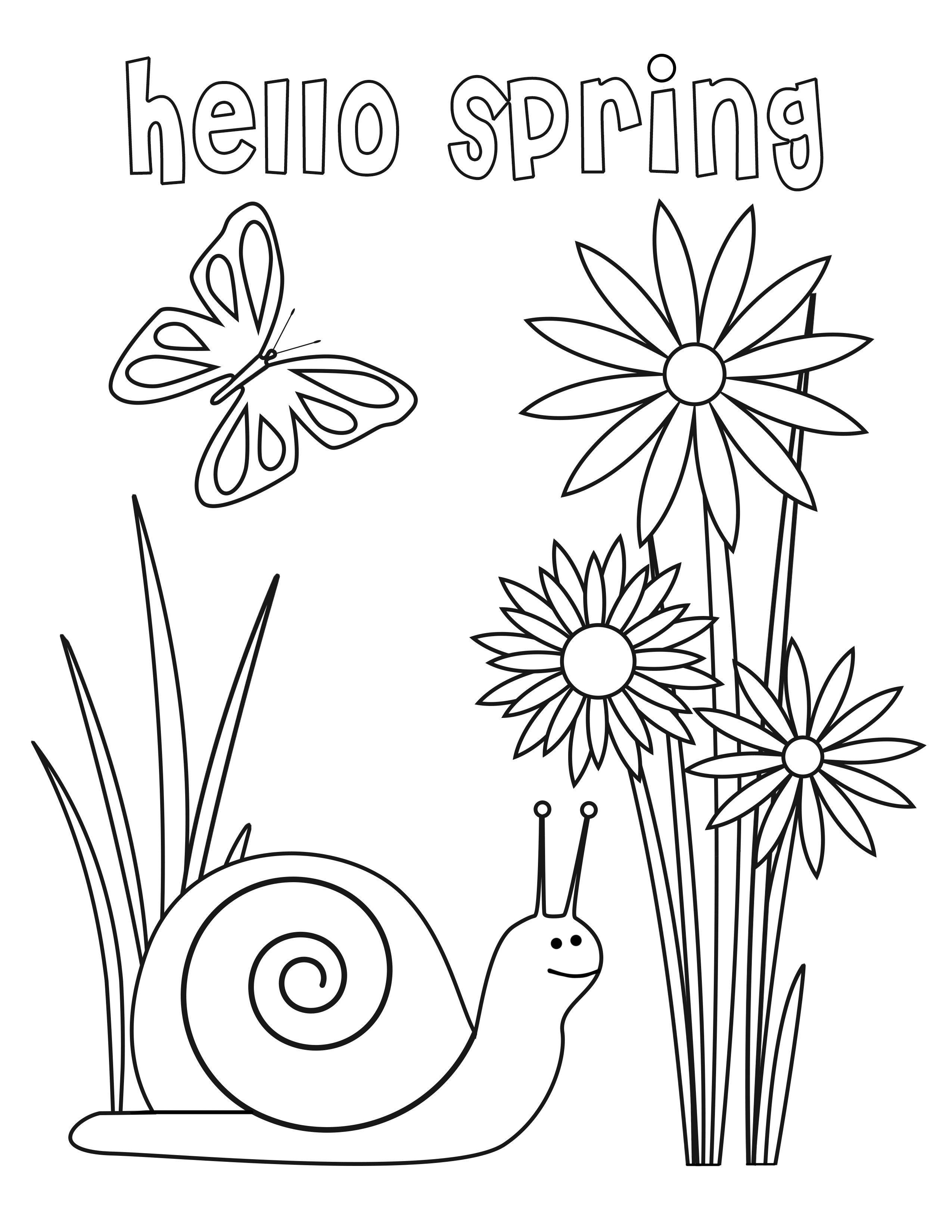 44+ Artistic Spring Coloring Pages Printable Sheets