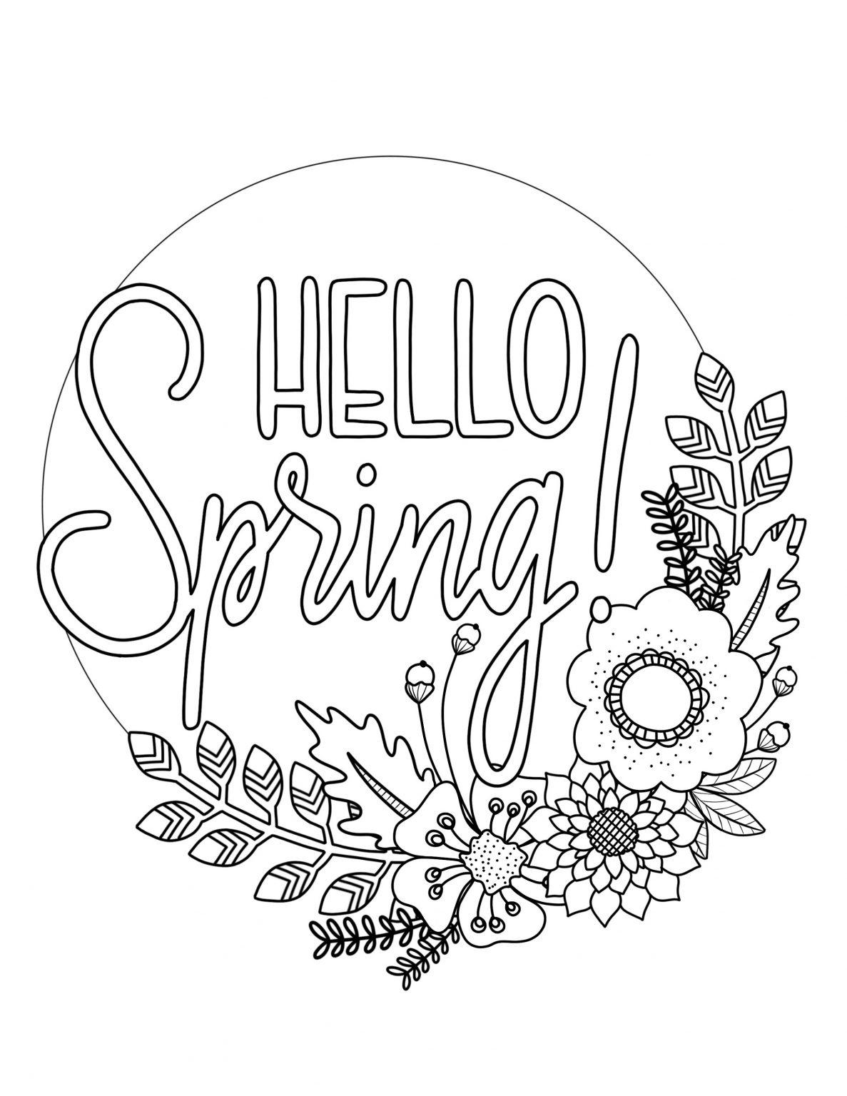 42+ Detailed Spring Coloring Pages and Drawing