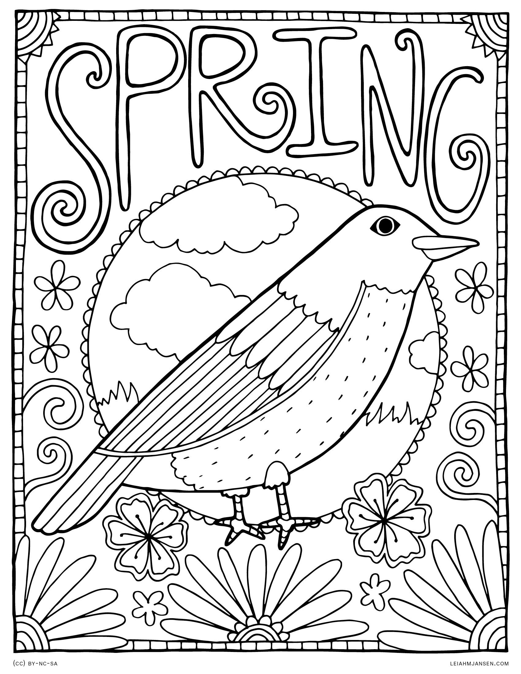 36+ New Spring Coloring Pages Printable Sheets