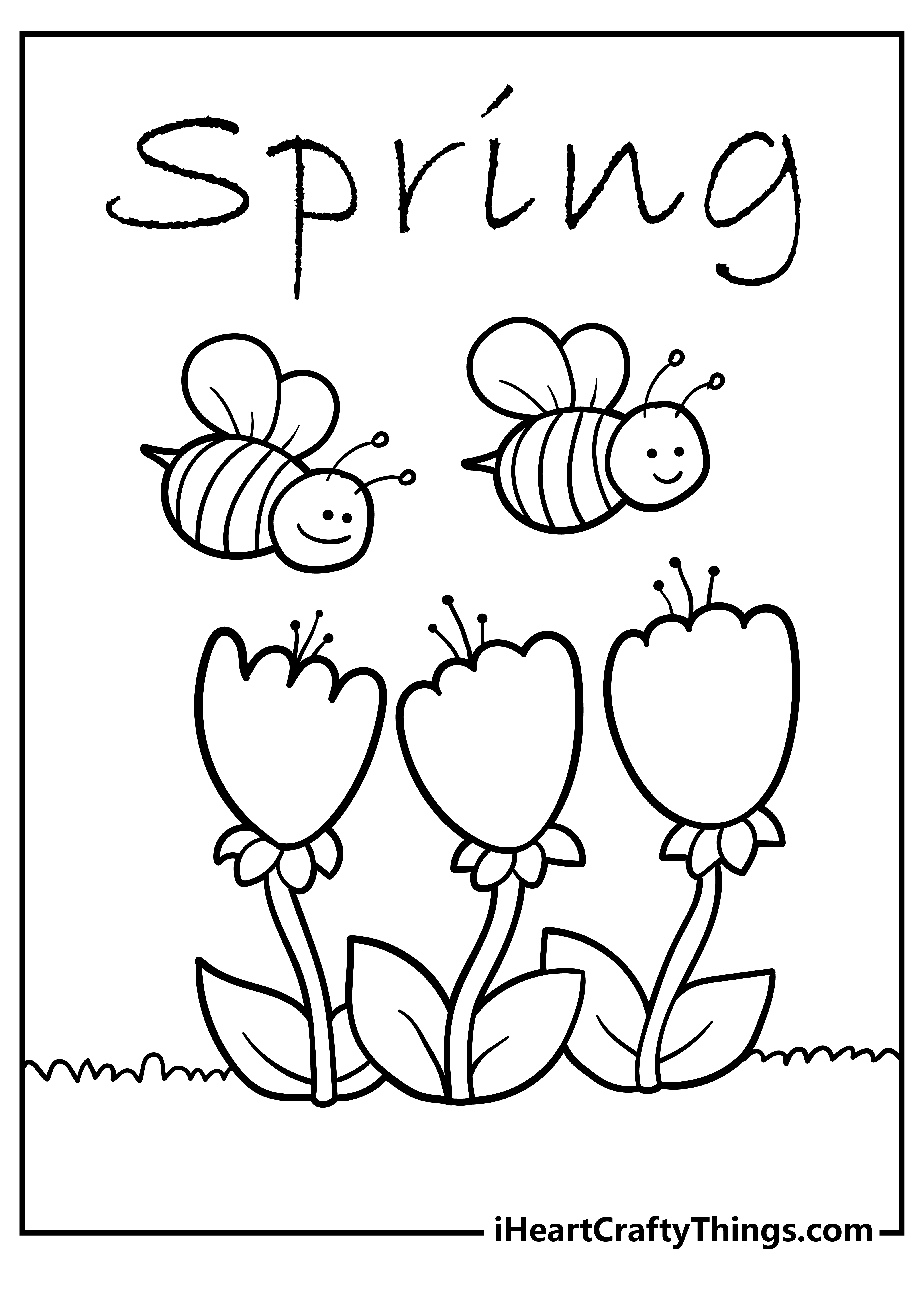 30+ Funtastic Spring Coloring Pages and Drawing