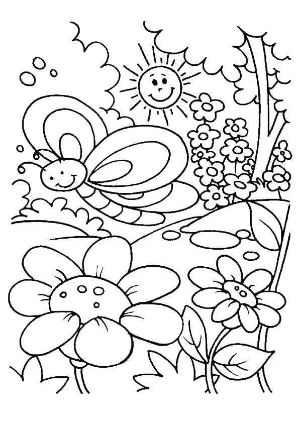 45+ Colorful Spring Coloring Pages Art