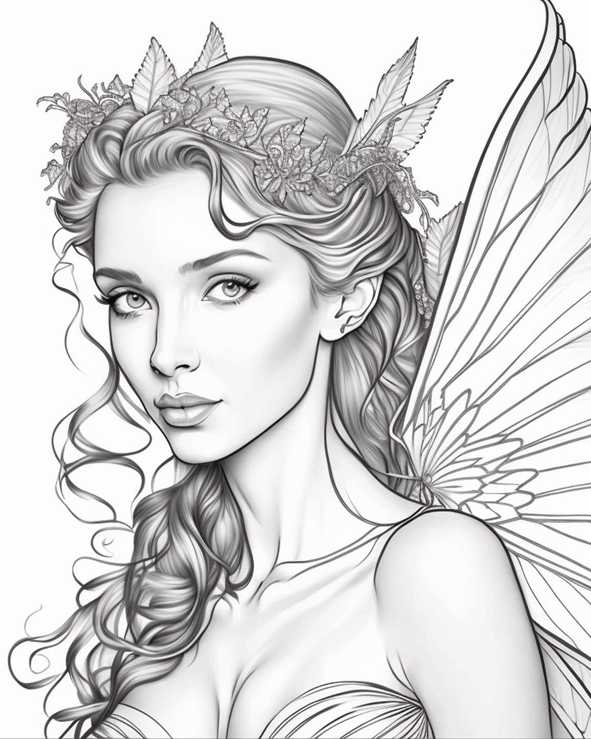 49+ Detailed Fairy Coloring Pages Unique