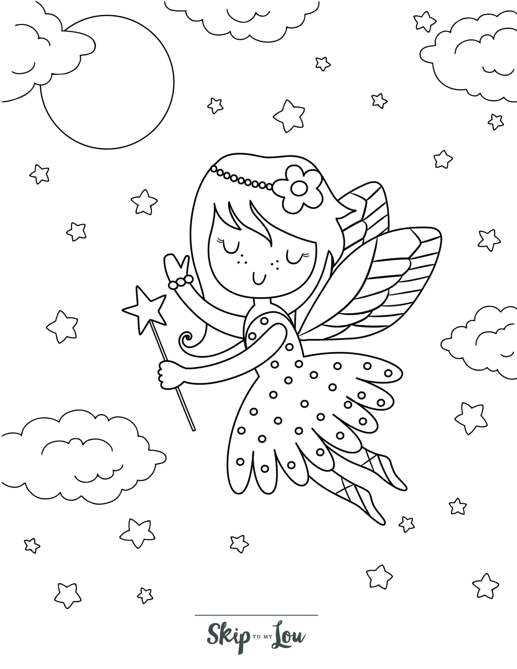 46+ Easy Fairy Coloring Pages Ideas