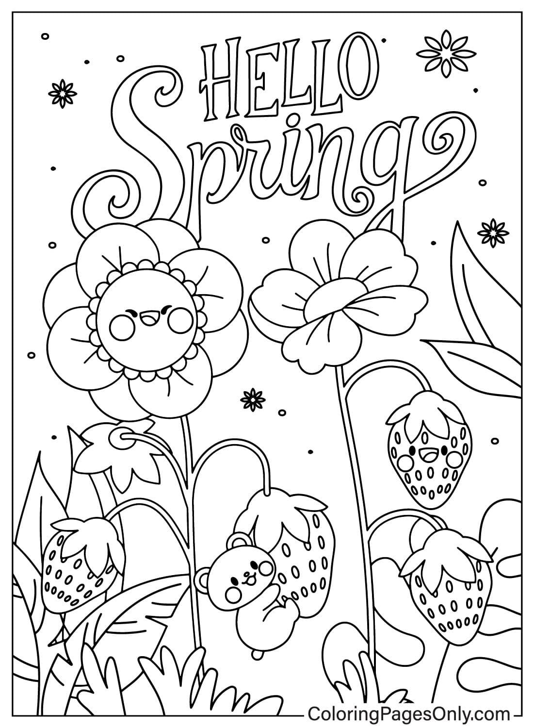 38+ Relaxing Spring Coloring Pages Free Printable