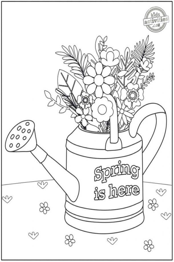 46+ Downloadable Spring Coloring Pages for Educational