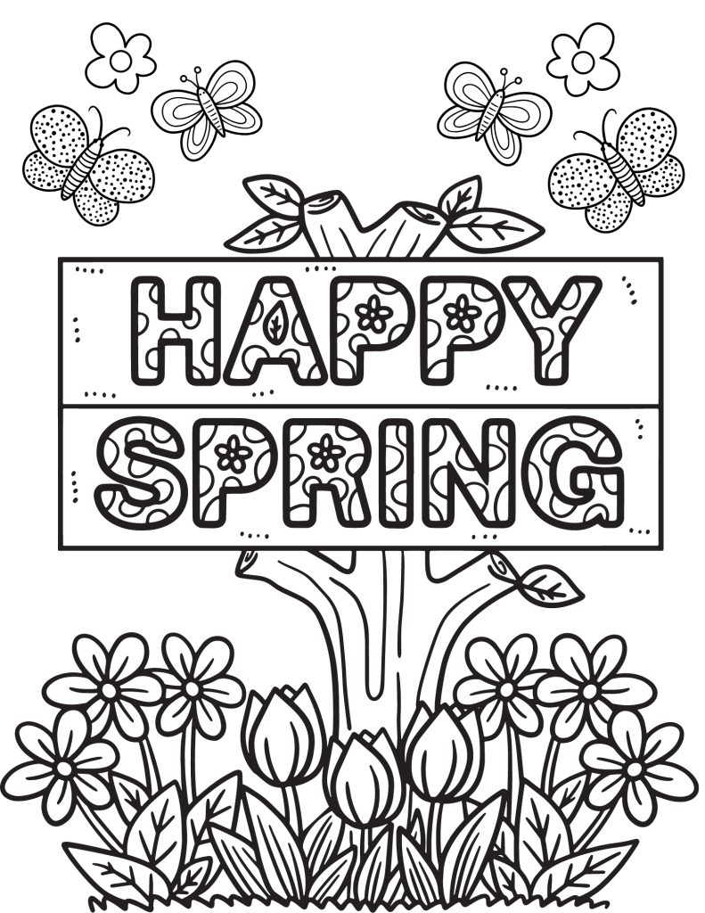 32+ New Spring Coloring Pages and Drawing