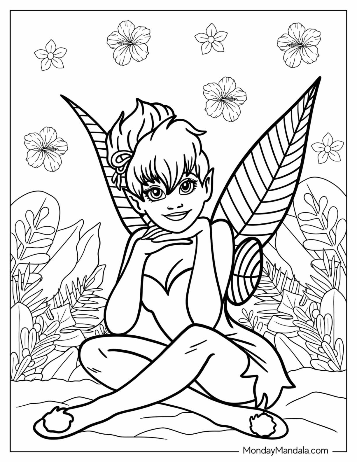 33+ Simple Fairy Coloring Pages Simple