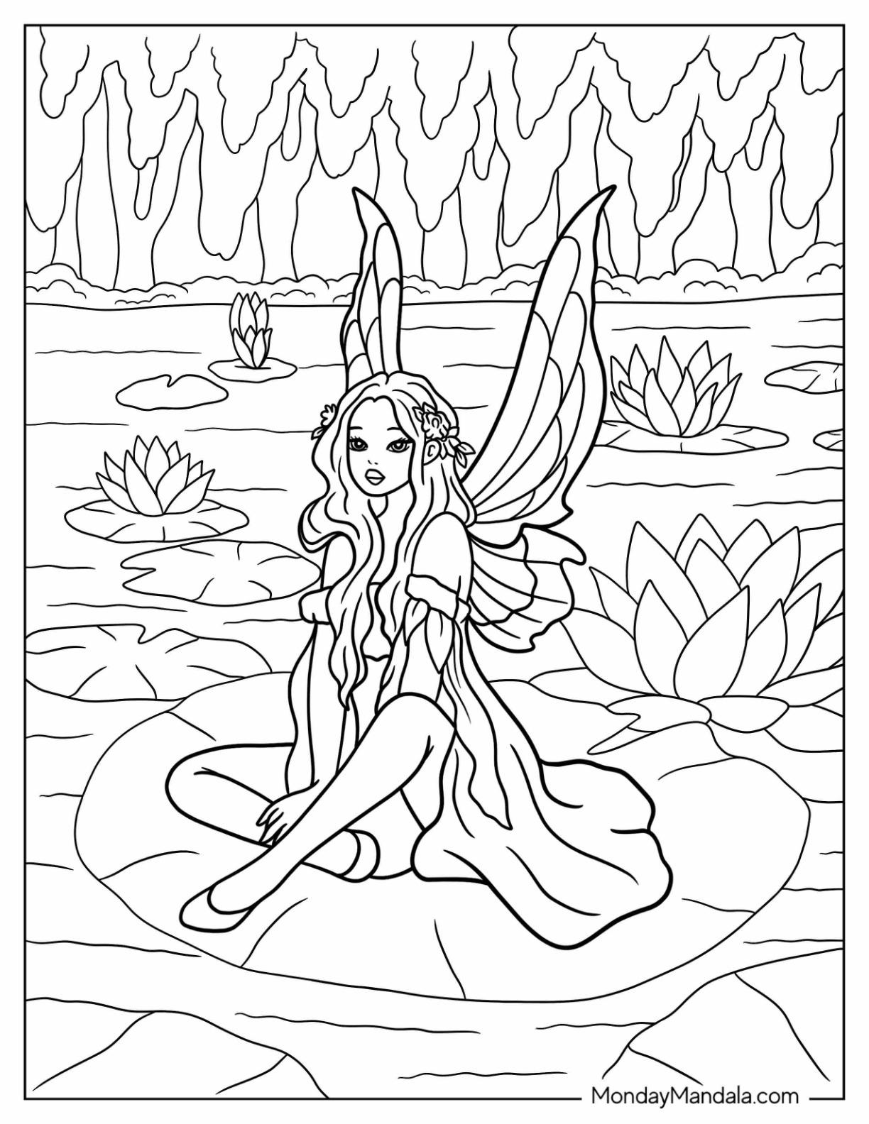 33+ Lovely Fairy Coloring Pages Printable Sheets