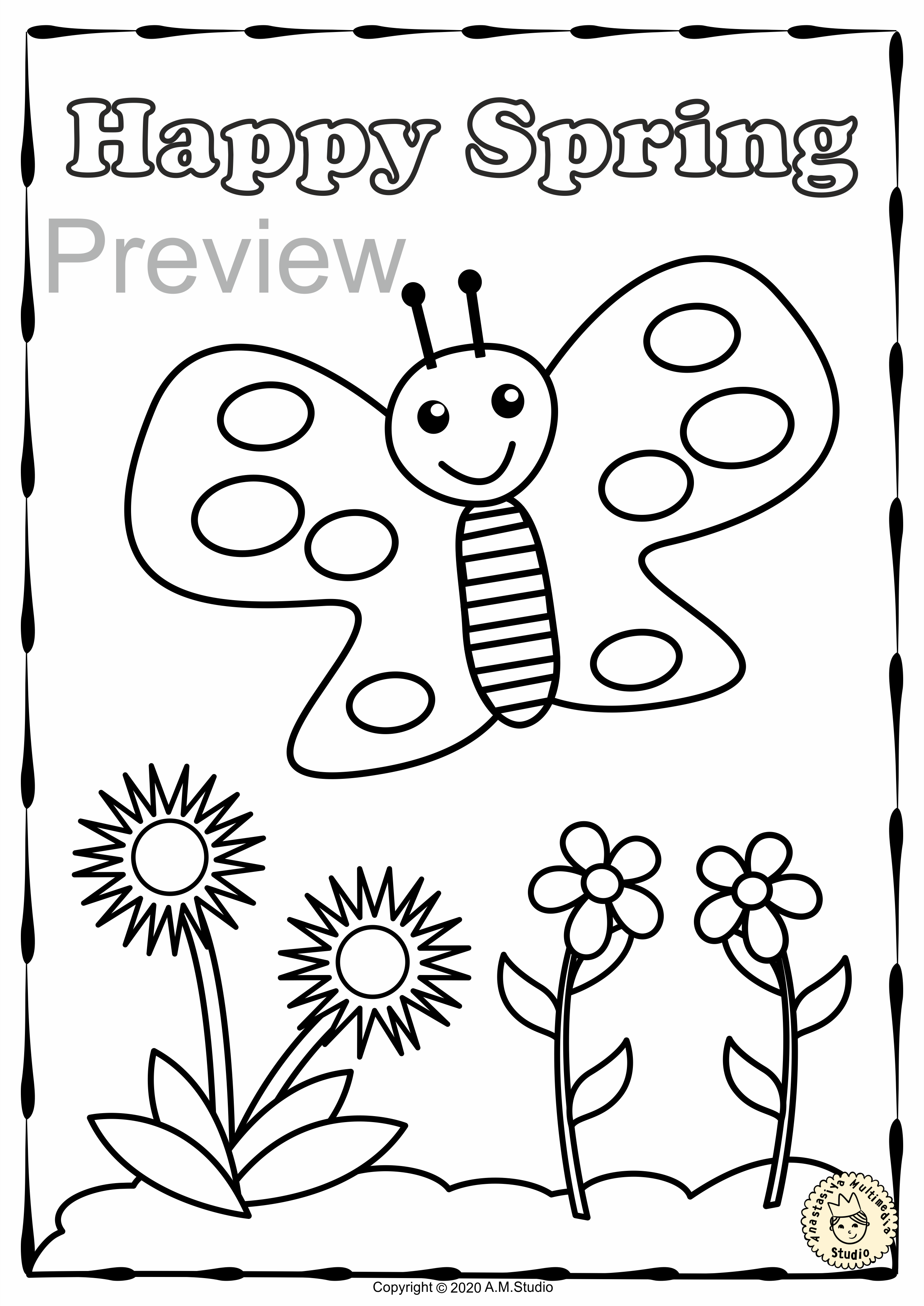 32+ Funtastic Spring Coloring Pages and Drawing