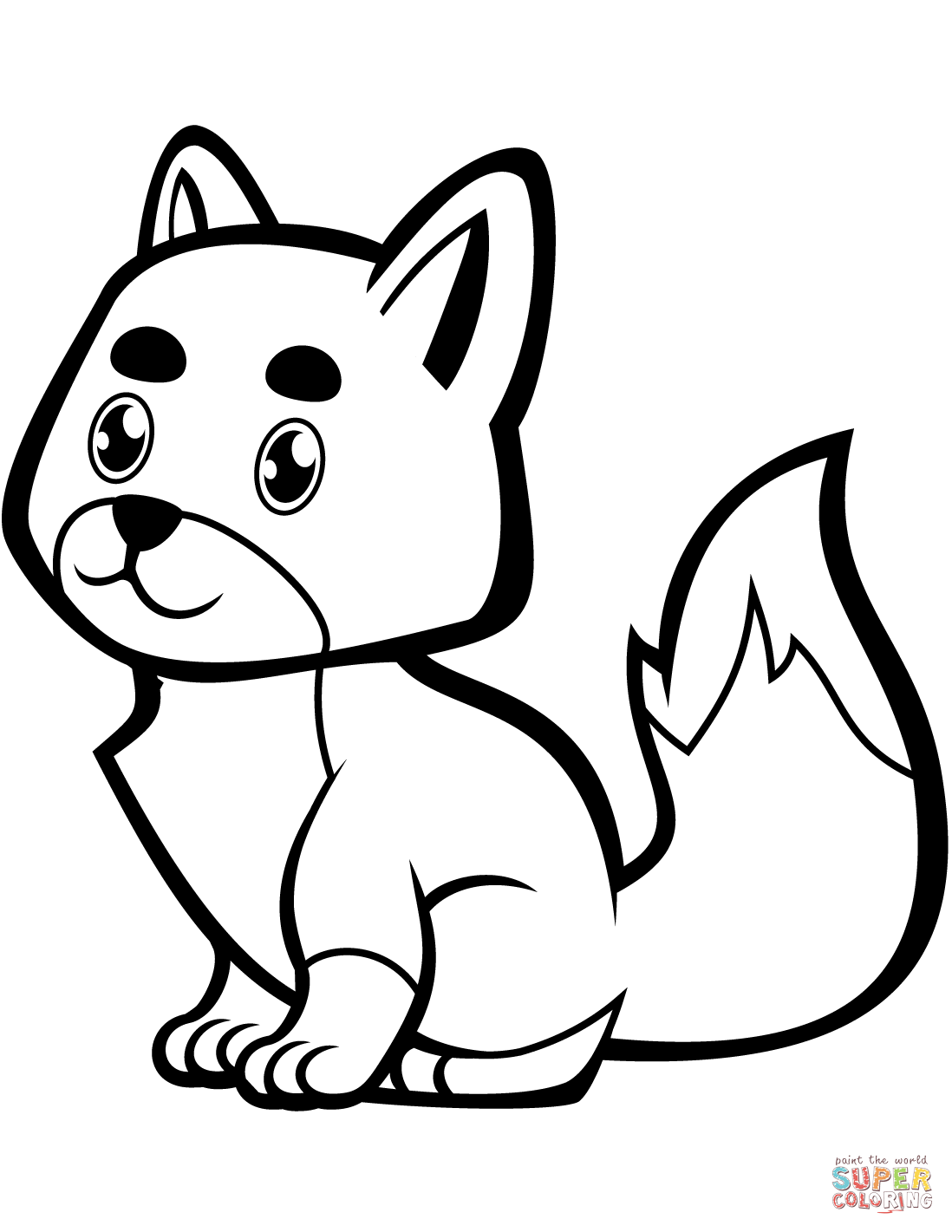 46+ Easy Fox Coloring Pages Unique