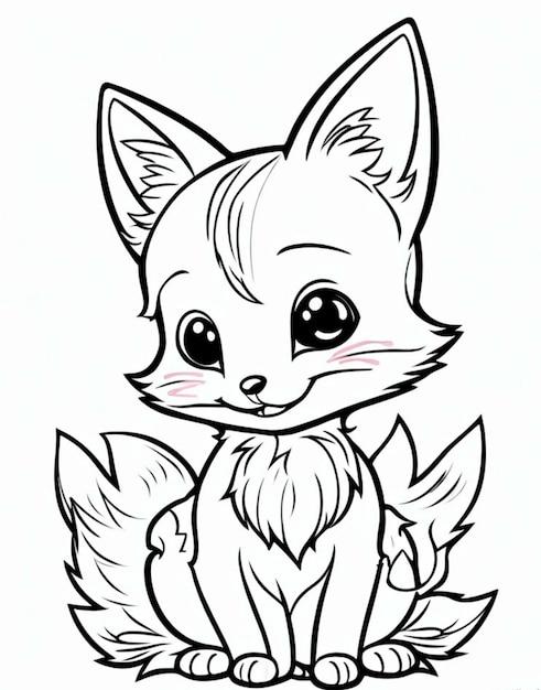 46+ Simple Fox Coloring Pages with Simple Outline