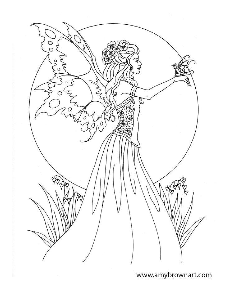 47+ Fun Fairy Coloring Pages with Simple Outline