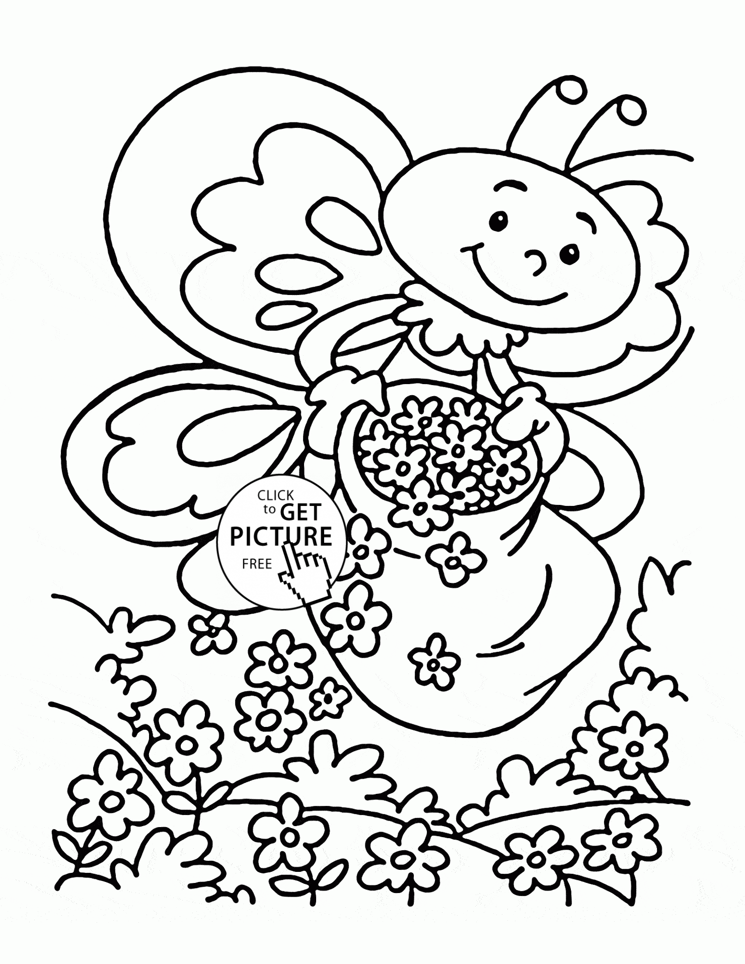 45+ Cheerful Spring Coloring Pages Easy